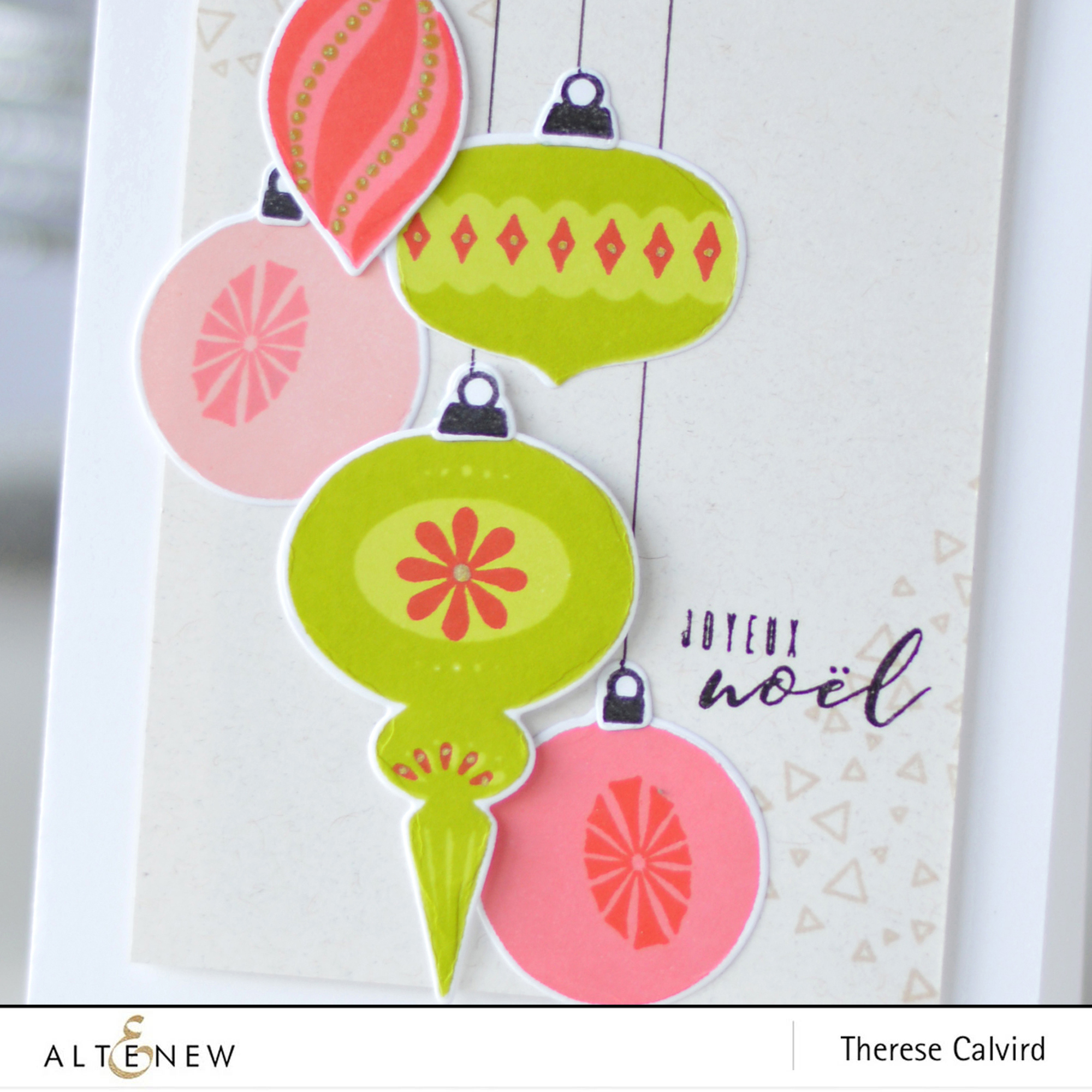 Altenew - Brilliant Baubles - Peace On Earth - Tiny Triangles -Therese Calvird (card) 1 copy