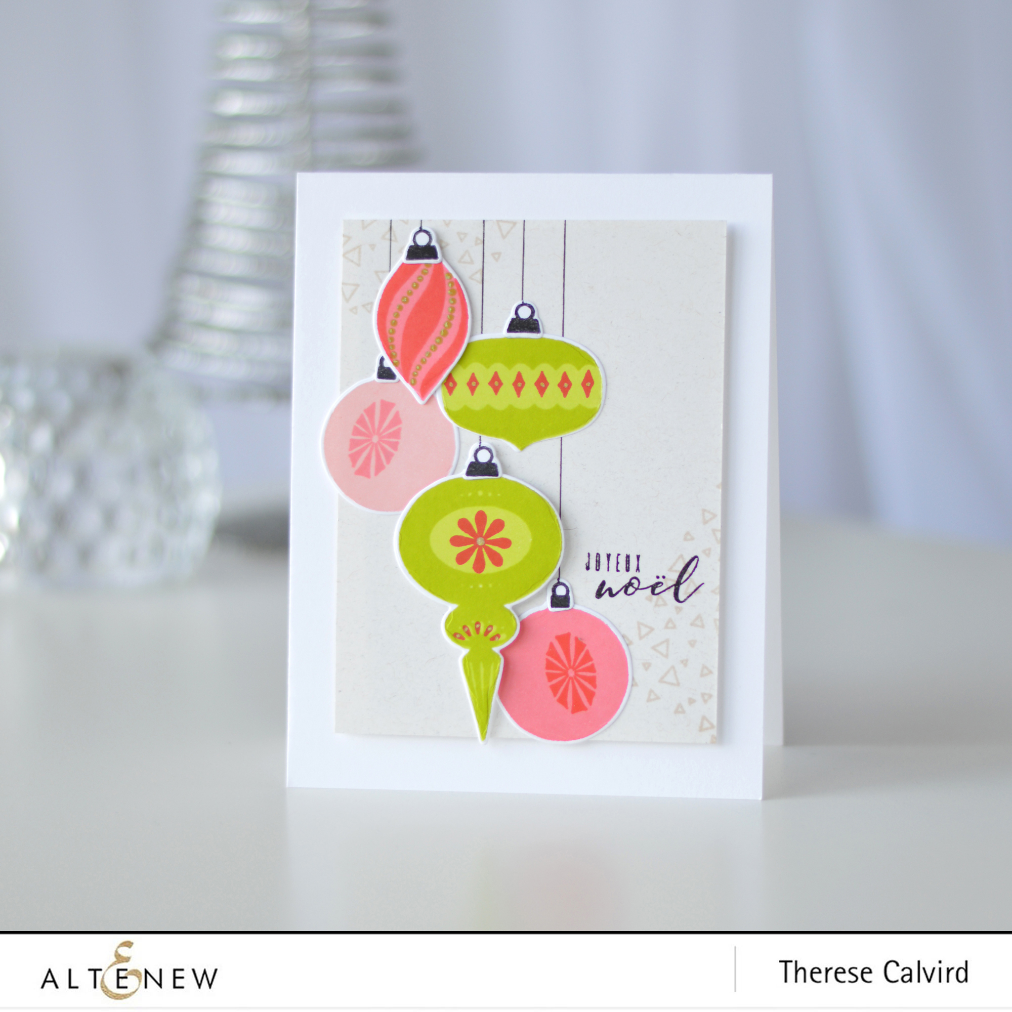 Altenew - Brilliant Baubles - Peace On Earth - Tiny Triangles -Therese Calvird (card) 1 copy