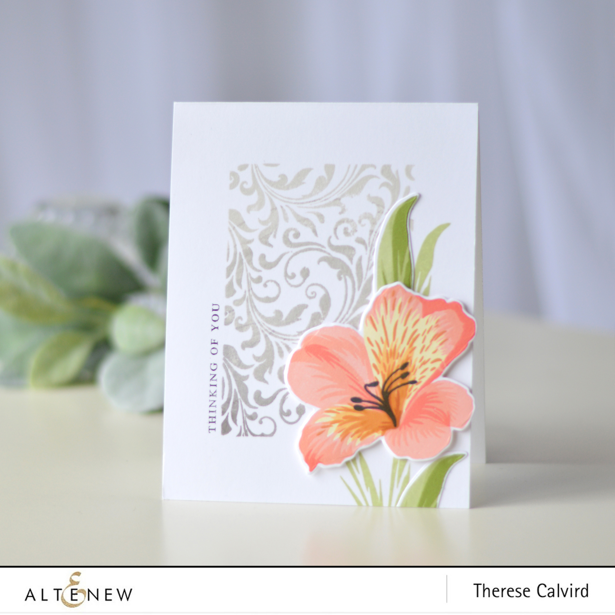 Altenew - Peruvian Lily - Block Print -Therese Calvird (card video) 1 copy