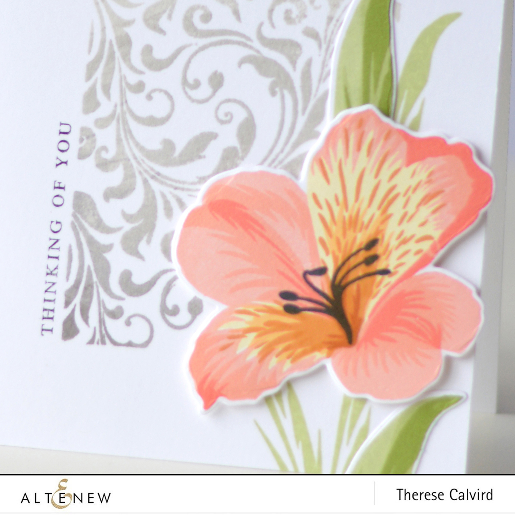 Altenew - Peruvian Lily - Block Print -Therese Calvird (card video) 2 copy