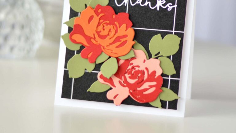 Altenew - Tuxedo Washi - Floral Fantasy Die - Signature Words - Therese Calvird (card video) 1 copy