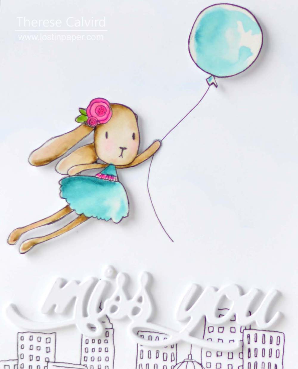Lostinpaper - Uniquely Creative - Whimsy Bunnies - Concord & 9th - Altenew (card video) 1