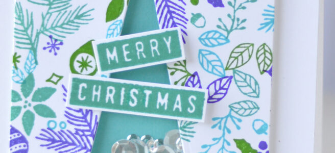 Lostinpaper - Concord & 9th - Deck The Halls - Very Merry Sentiments - Reverse Confetti Triangle Trees (card video) 1