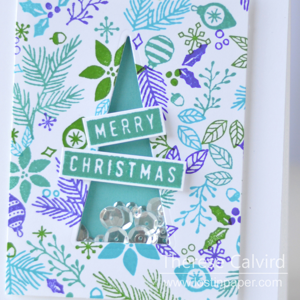 Lostinpaper - Concord & 9th - Deck The Halls - Very Merry Sentiments - Reverse Confetti Triangle Trees (card video) 1