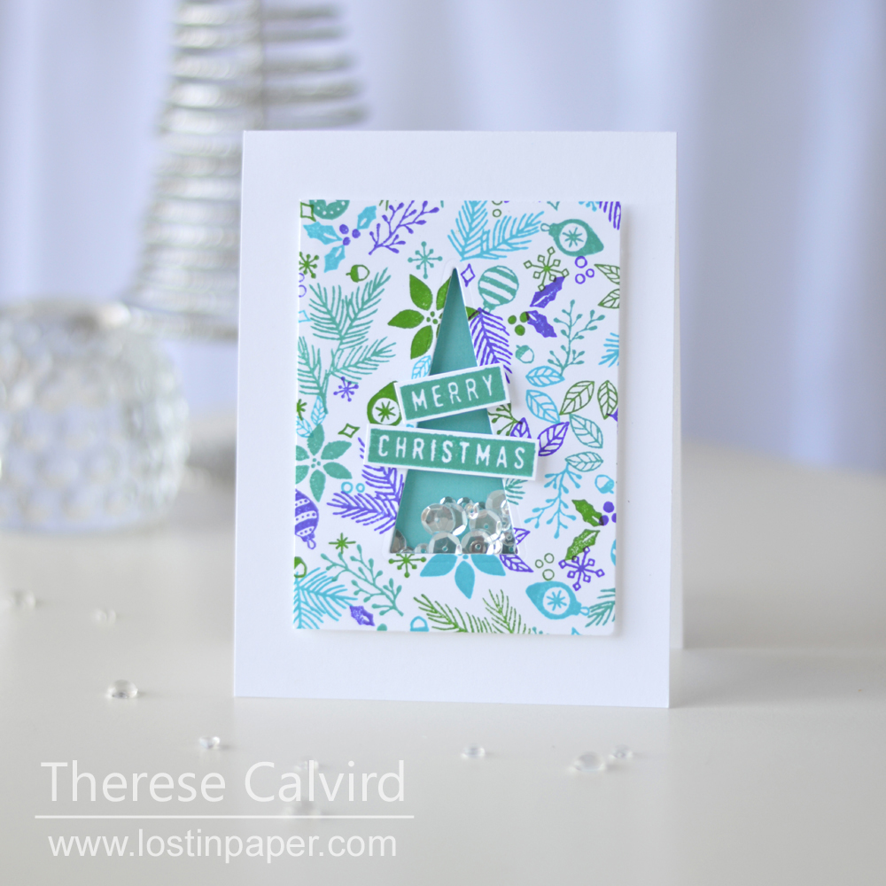 Lostinpaper - Concord & 9th - Deck The Halls - Very Merry Sentiments - Reverse Confetti Triangle Trees (card video) 1