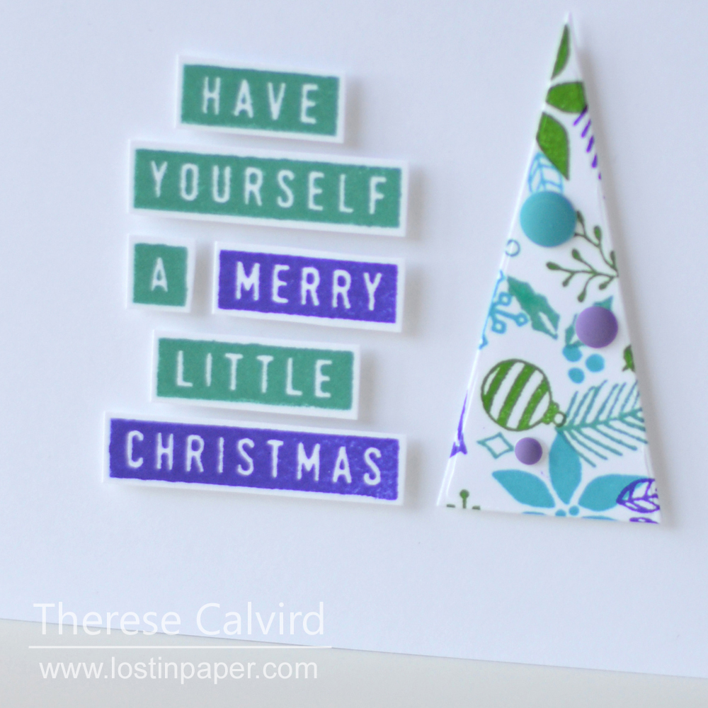 Lostinpaper - Concord & 9th - Deck The Halls - Very Merry Sentiments - Reverse Confetti Triangle Trees (card video) 1