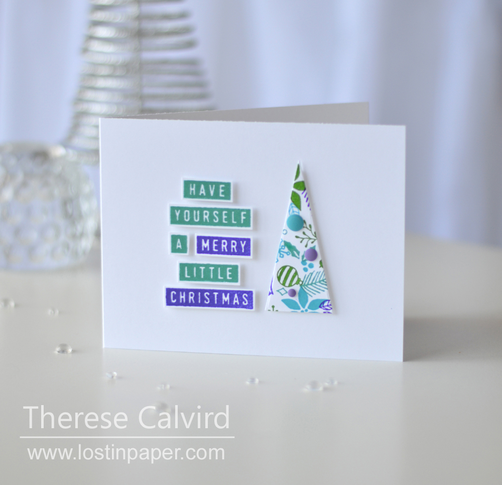Lostinpaper - Concord & 9th - Deck The Halls - Very Merry Sentiments - Reverse Confetti Triangle Trees (card video) 1