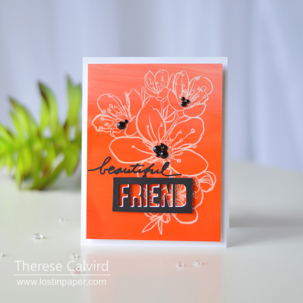 Lostinpaper - Ellen Hutson - Mondo Sakura - Alcohol Lift Ink Technique (card video) 1