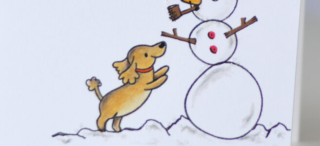 Lostinpaper - Heffy Doodle - Wanna Build a Snowman Yappy Happy Mail (card) 1 copy
