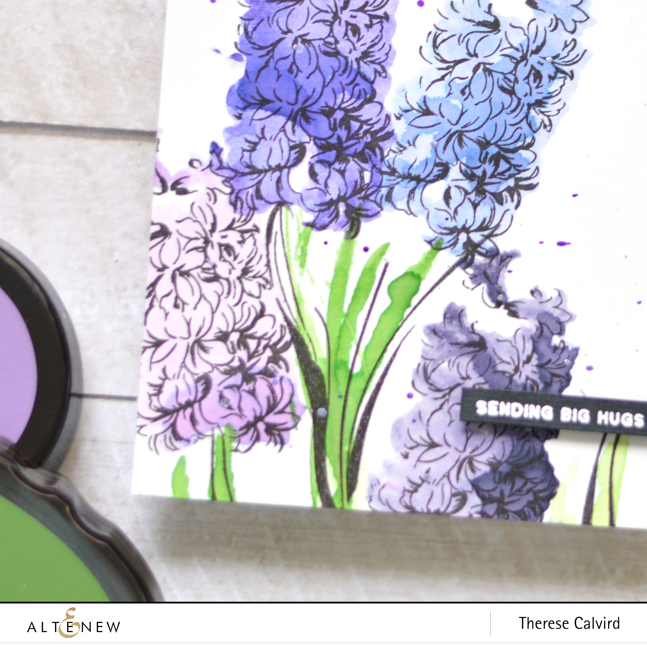 Altenew - BAF - Hyacinth - Flower Vine - Therese Calvird (card video) 1 copy