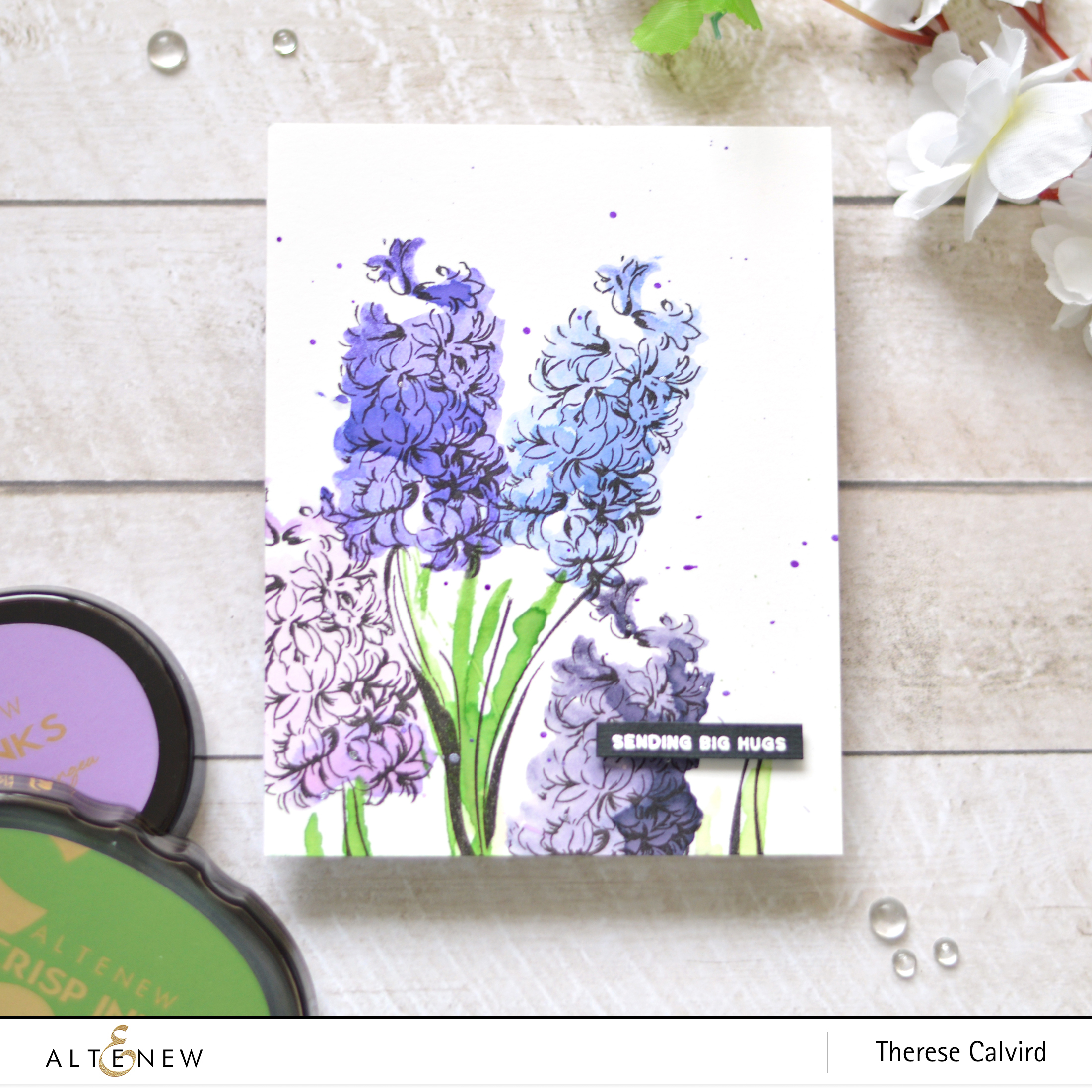 Altenew - BAF - Hyacinth - Flower Vine - Therese Calvird (card video) 1 copy
