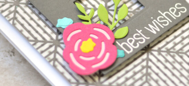 Altenew - Beveled Squares Stencil - Layered Floral Elements - Therese Calvird (Take 2 card video) 1 copy