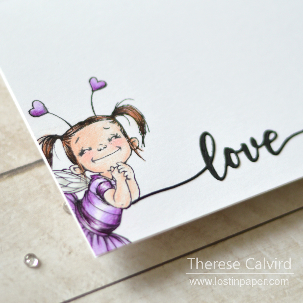 Lostinpaper - Penny Black - Fairy Love - Love & Miss You (card) 1