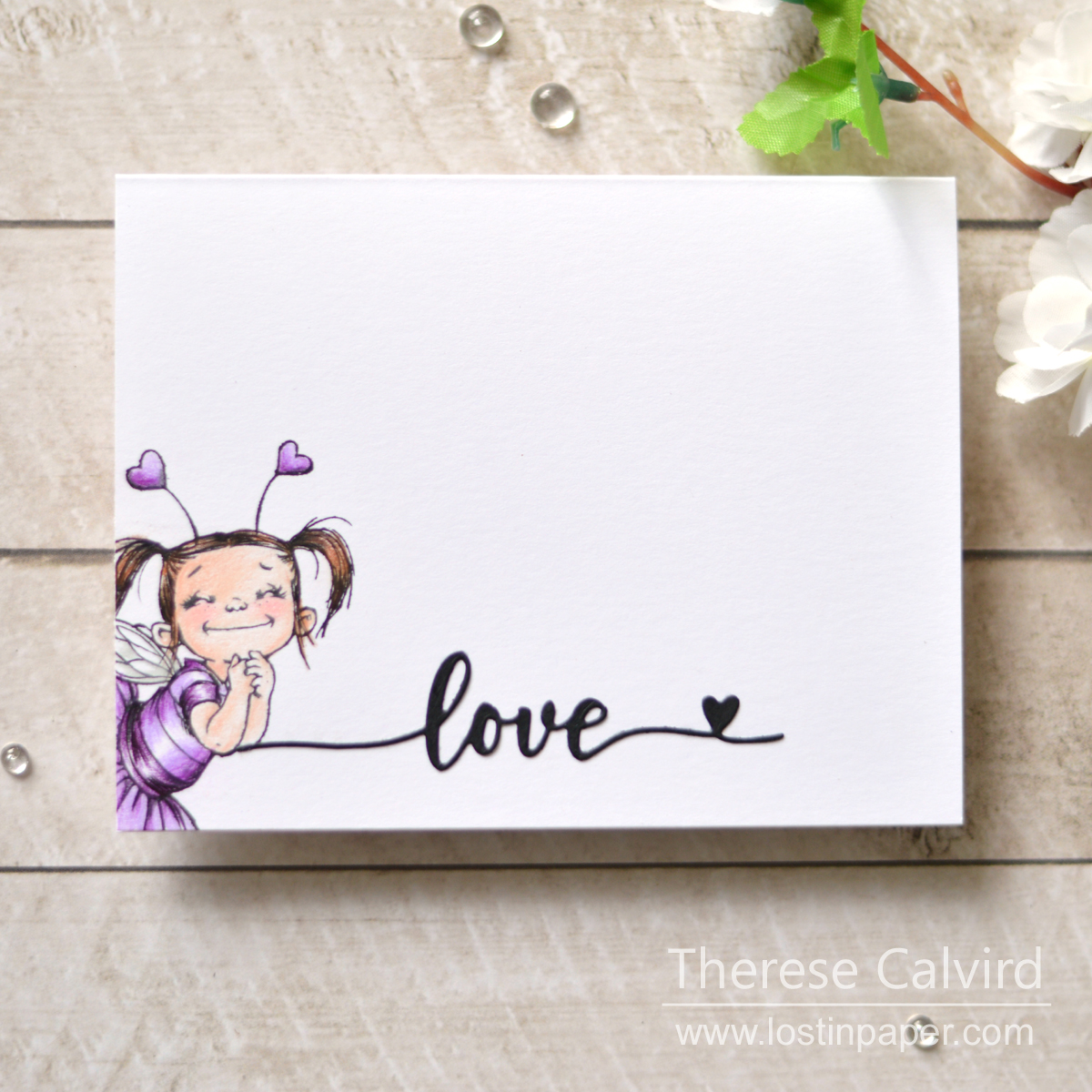 Lostinpaper - Penny Black - Fairy Love - Love & Miss You (card) 1