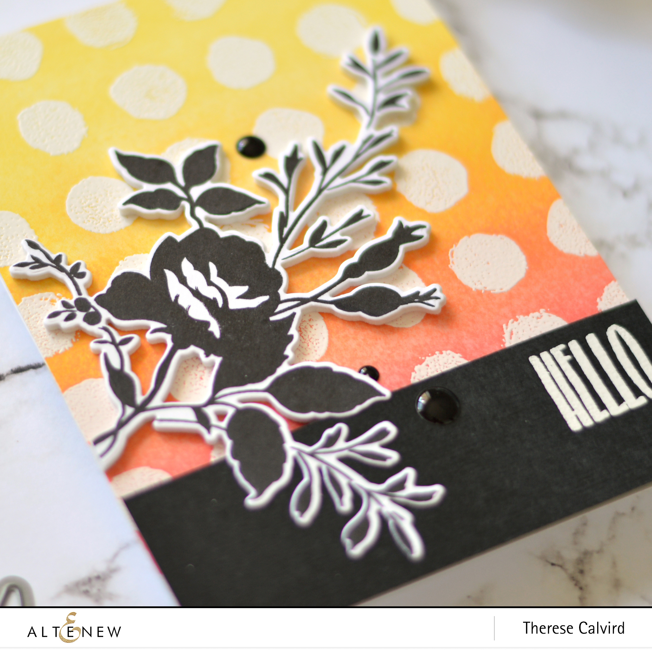 Altenew - Watercolor Dots - Dainty Bouquet - Take 2 with Therese (card video) 1 copy