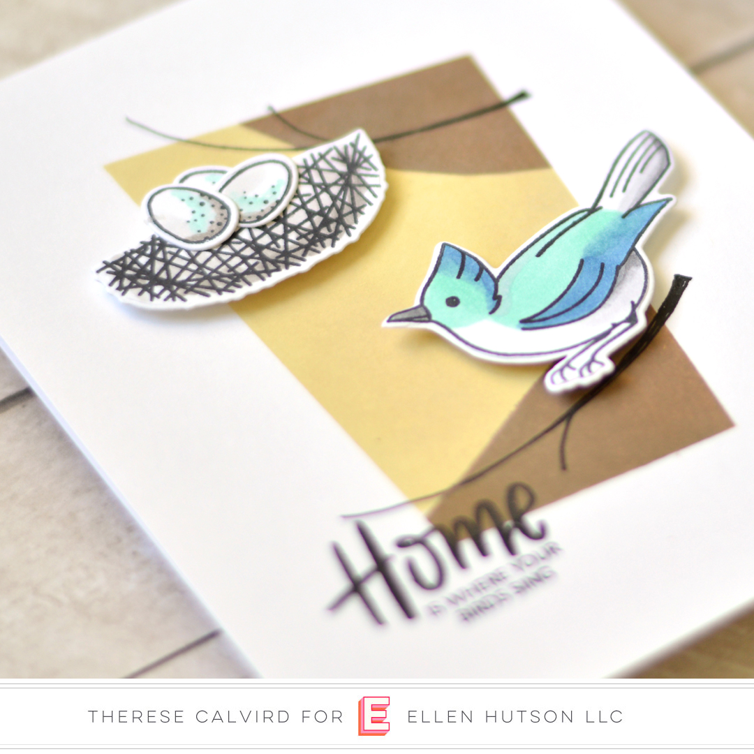 Lostinpaper - Ellen Hutson - Backyard Bird Friends (card) 1 copy