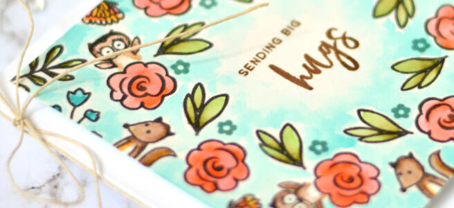 Lostinpaper - Gina K - Wreath Builder - Colour with U (card video) 1