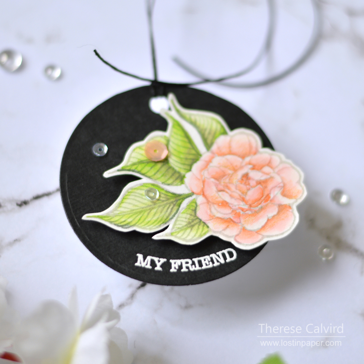 Lostinpaper - Spellbinders - Just Add Color - Peonies Bundle (card) 1