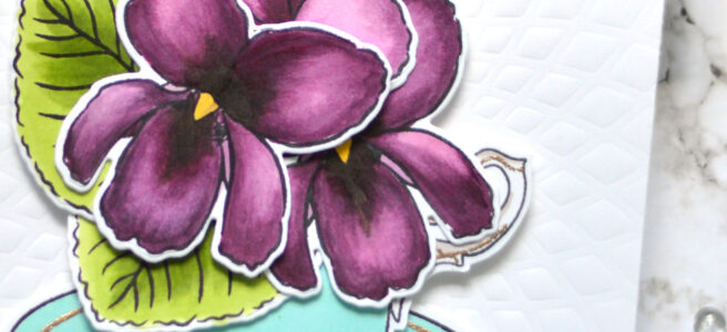 Altenew - BAF - Sweet Violet - Vintage Teacup - Therese Calvird (card video) 1 copy