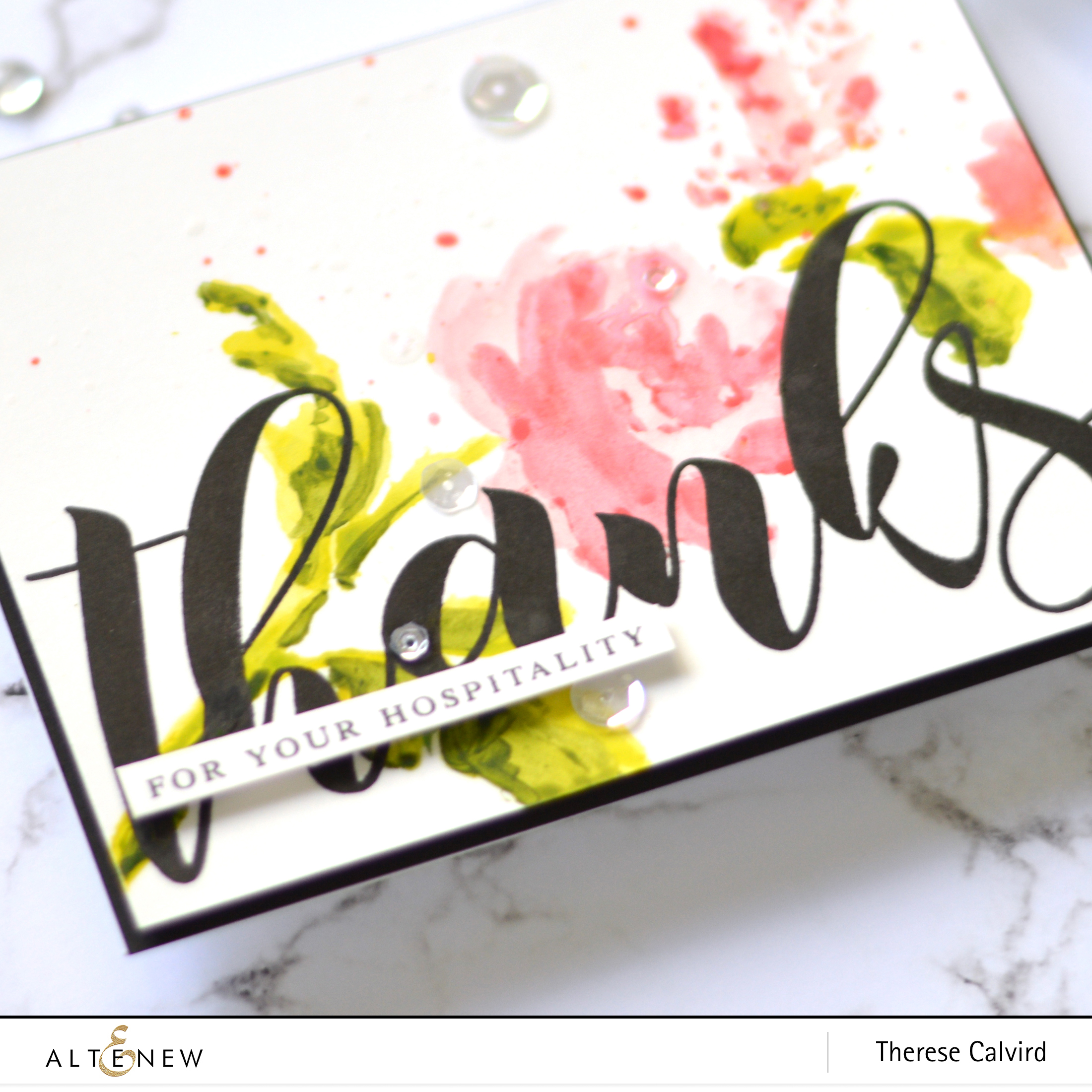 Altenew - Mega Greetings - Watercolor Bouquet - Take 2 with Therese (card video) 1 copy