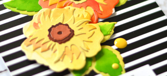 Altenew - Watercolor Brush Markers - Tropical Fiesta - Wild Rose 3D Die - Therese Calvird (card video) 2 copy