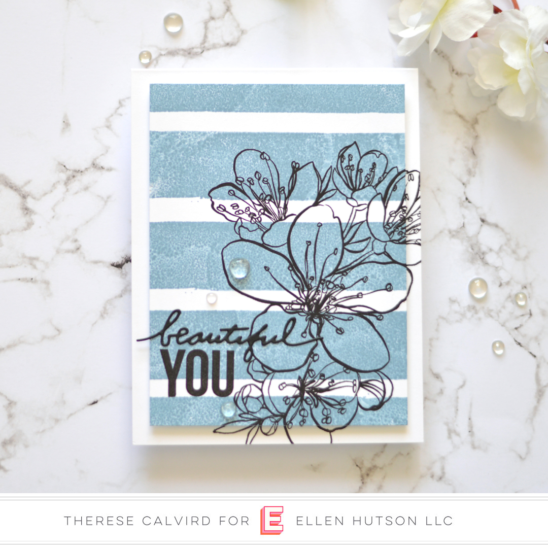 Lostinpaper - Ellen Hutson - Painted Stripes - Mondo Sakura (card video) 1 copy