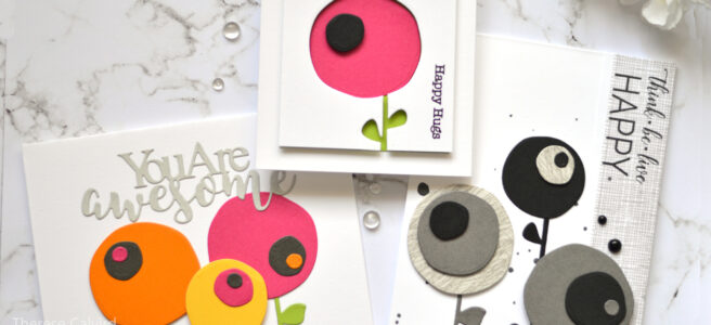 Lostinpaper - Gimme 5 Penny Black - Easy Abstract Flowers (card video) 1