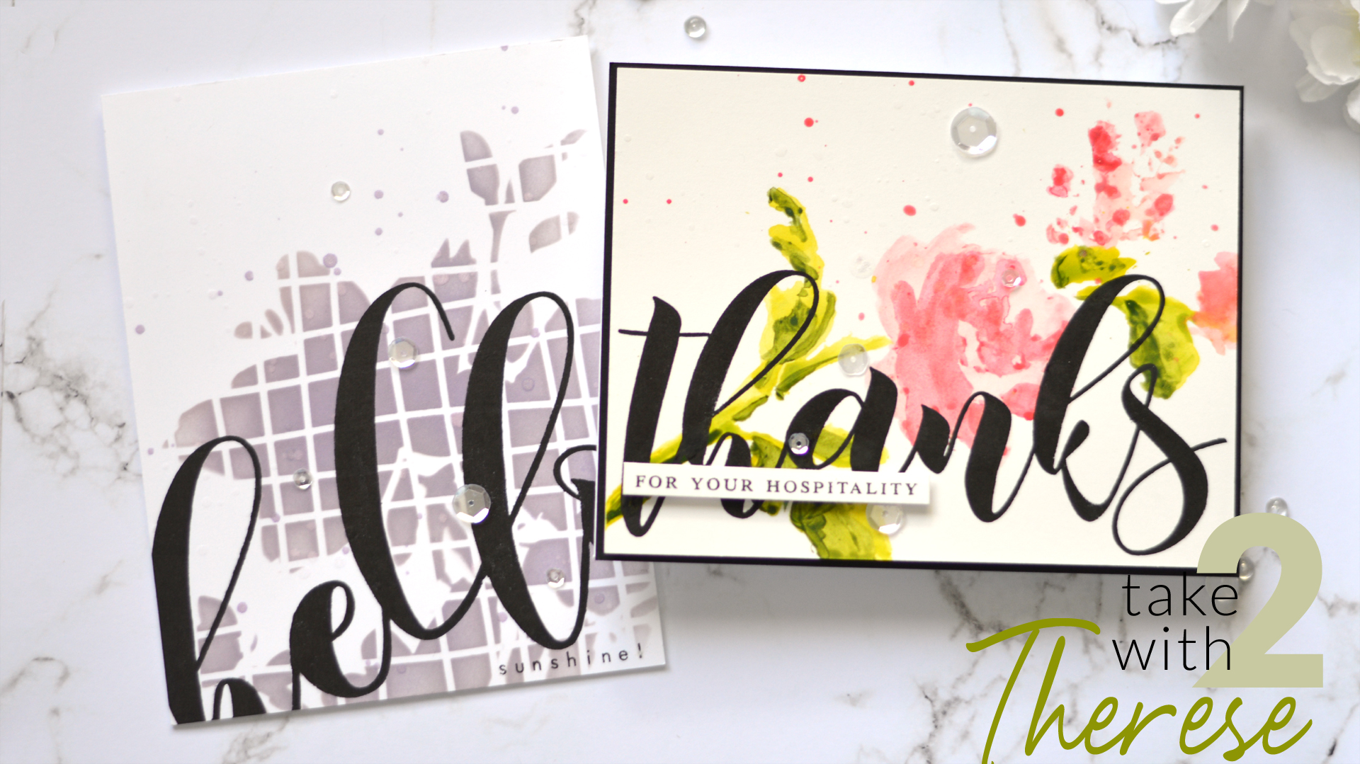 Altenew - Mega Greetings - Watercolor Bouquet - Take 2 with Therese (card video) 1 copy