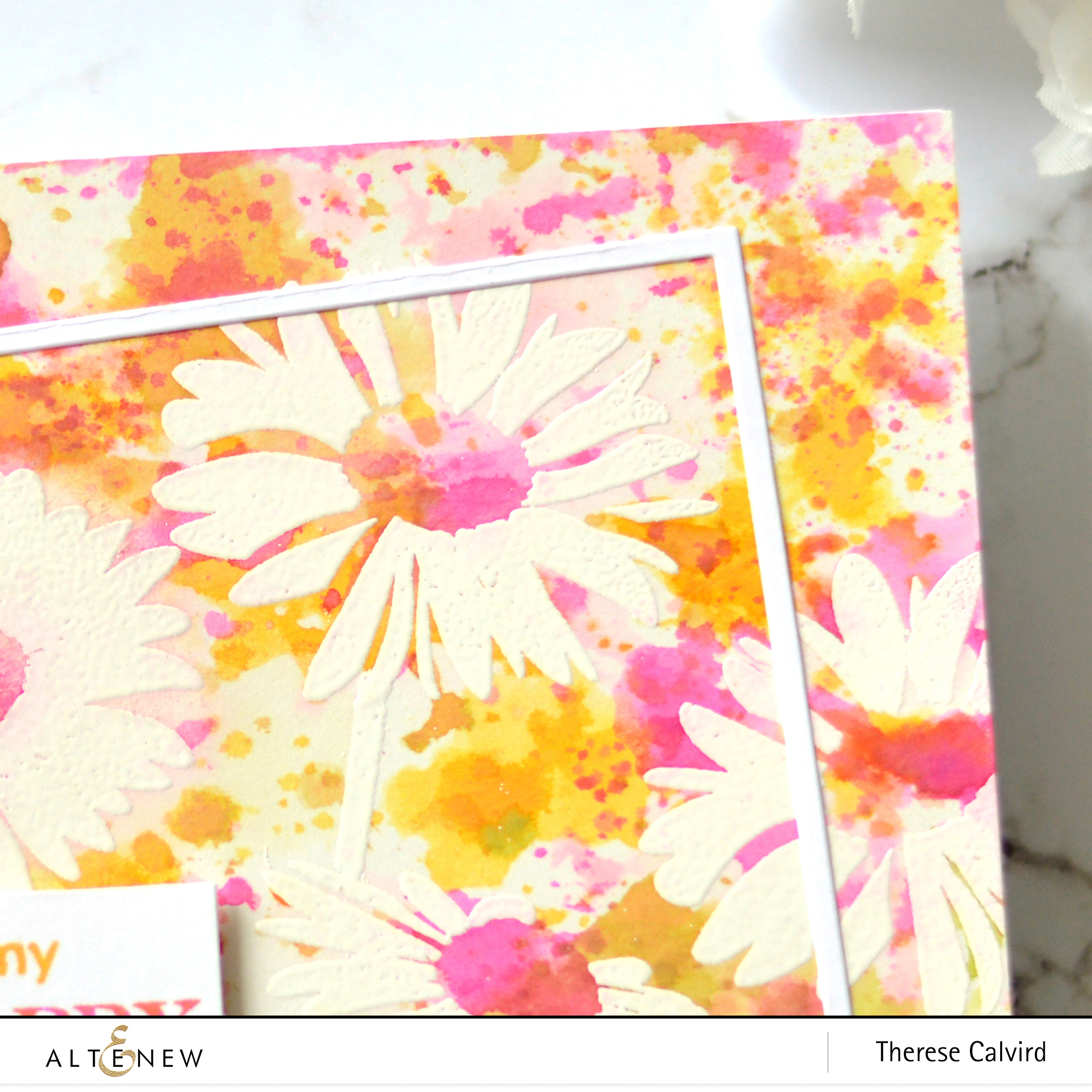 Altenew - Beloved Daisy - Weekend Doodles - Take 2 with Therese (card video) 1 copy