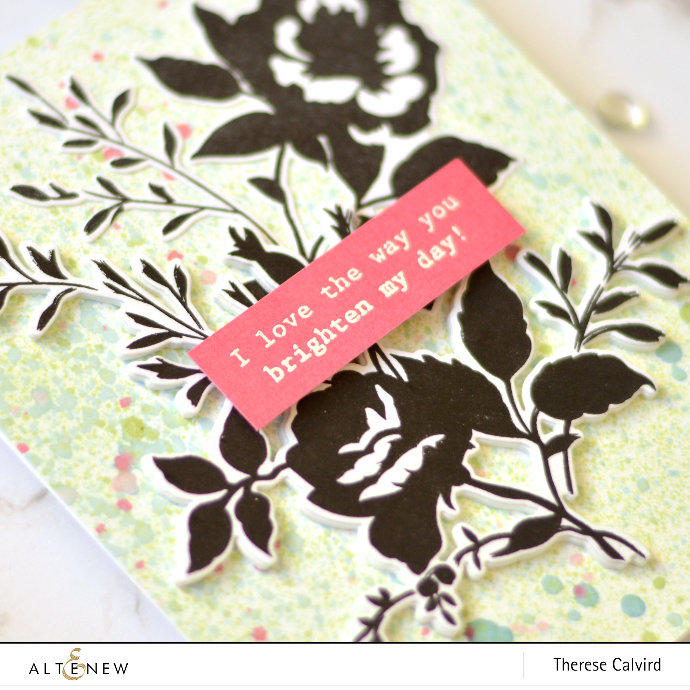 Altenew - Dainty Bouquet - Ink Sprays - Take 2 Wtih Therese (card video) 1 copy