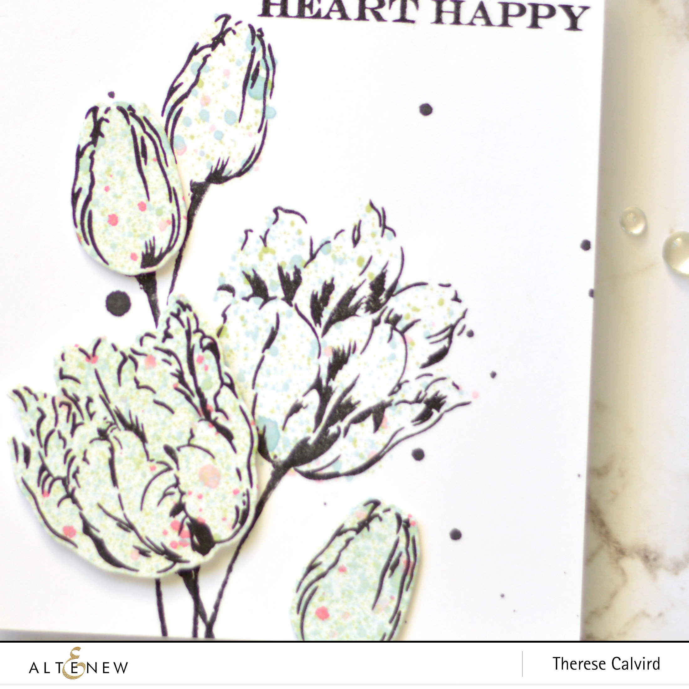 Altenew - Exotic Tulips - Mask Stencil - Ink Sprays - Take 2 With Therese (card video) 1 copy