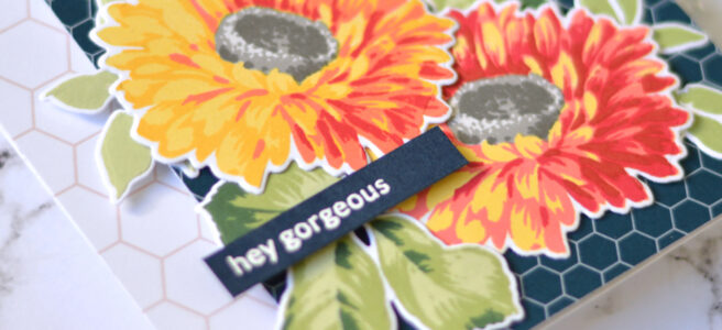 Altenew - Sunflower Daisy - Delicate Flower Bed - Therese Calvird (card video) 1 copy