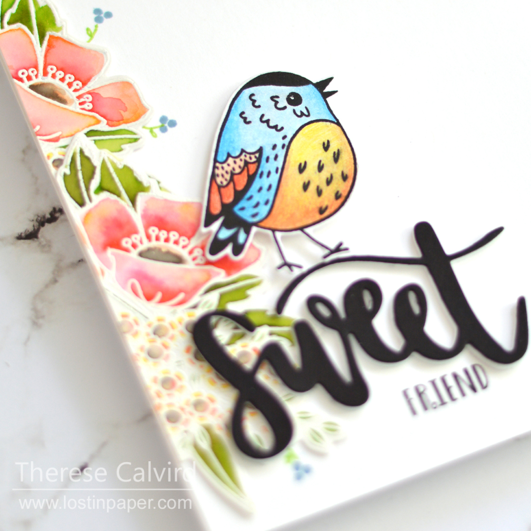 Lostinpaper - Catherine Pooler - Fluttering Friends - Ellen Hutson - Colour with U (card video) 1