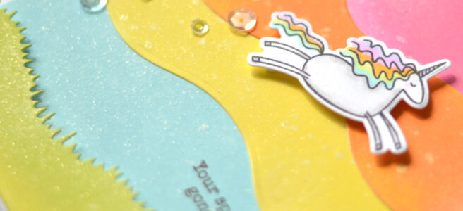 Lostinpaper - Ellen Hutson - Landscapes - Unicorns 'N' Rainbows (card) 1 copy