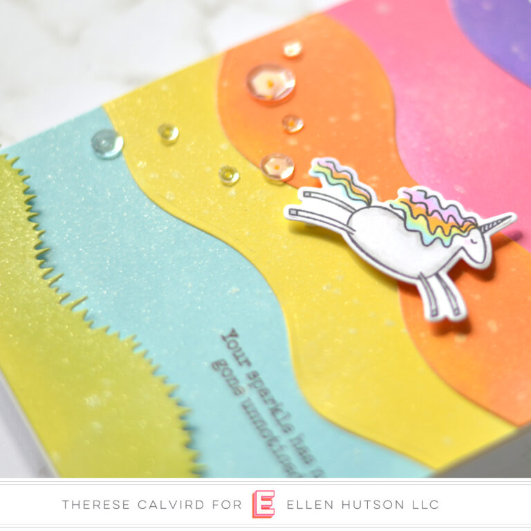 Lostinpaper - Ellen Hutson - Landscapes - Unicorns 'N' Rainbows (card) 1 copy