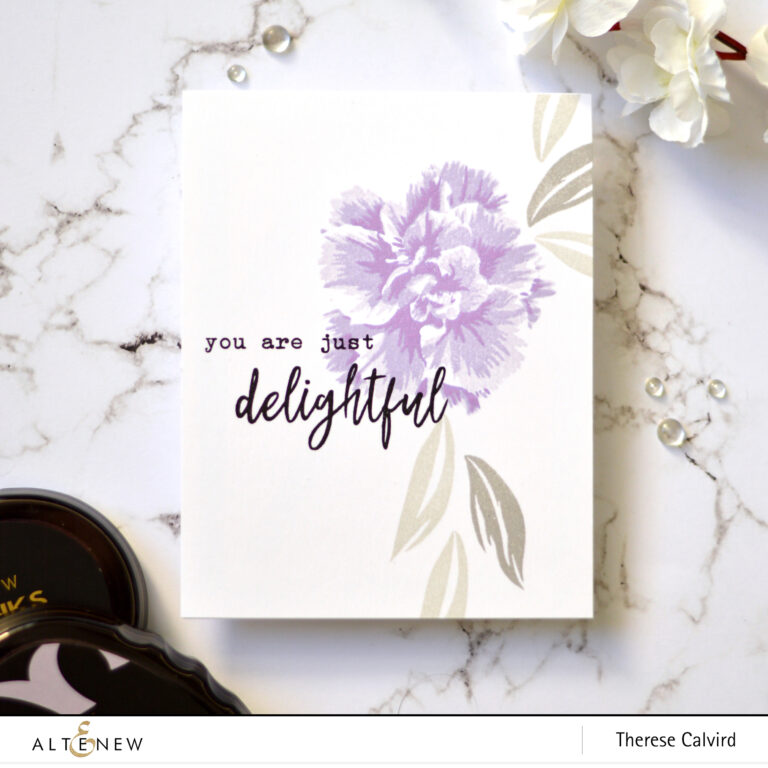Altenew - BAF Camellia Japonica - Therese Calvird (card video) 1 copy