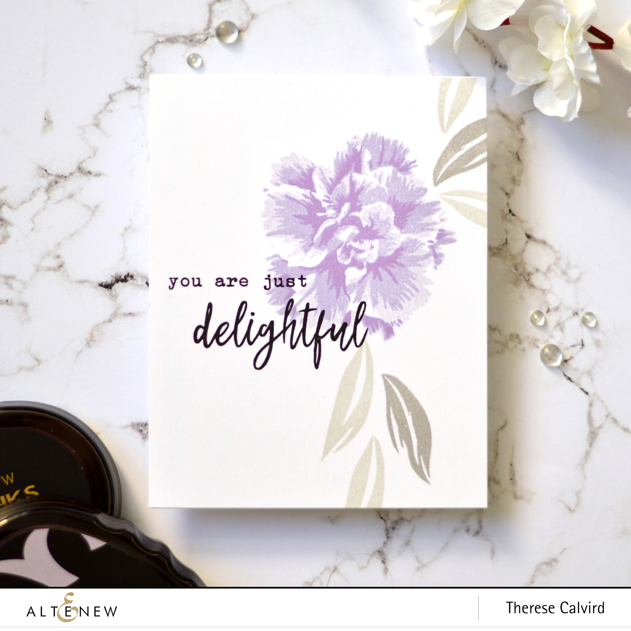 Altenew - BAF Camellia Japonica - Therese Calvird (card video) 1 copy