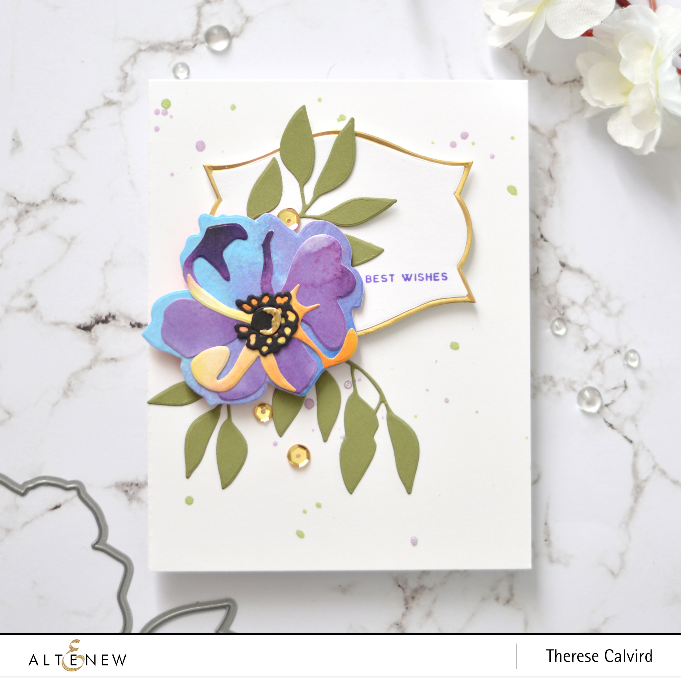 Altenew - Virginia Rose 3D Die - Nesting Labels Die - Therese Calvird (card) 1 copy