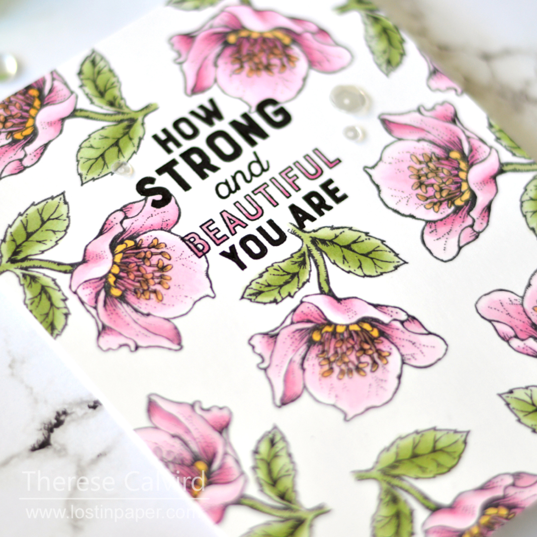 Lostinpaper - Power Poppy - Strong and Beautiful (card) 1