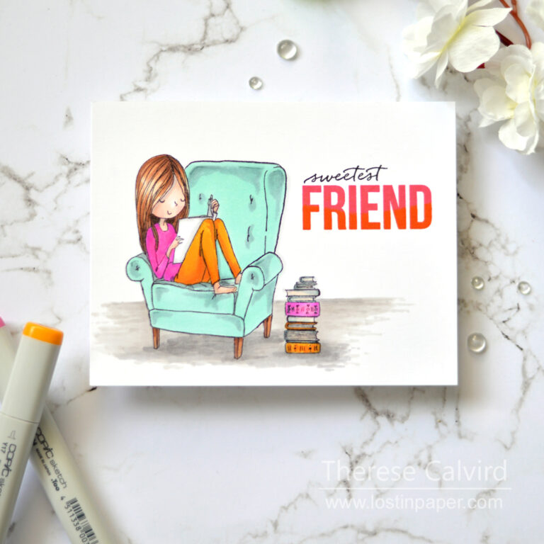 Lostinpaper - Uniquely Creative - Ellen Hutson - Copics (card video) 1
