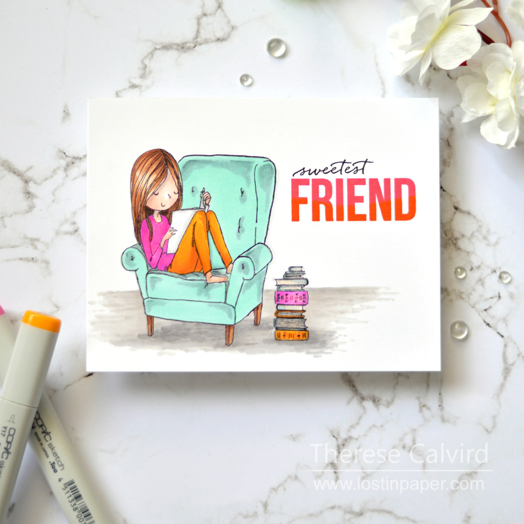 Lostinpaper - Uniquely Creative - Ellen Hutson - Copics (card video) 1