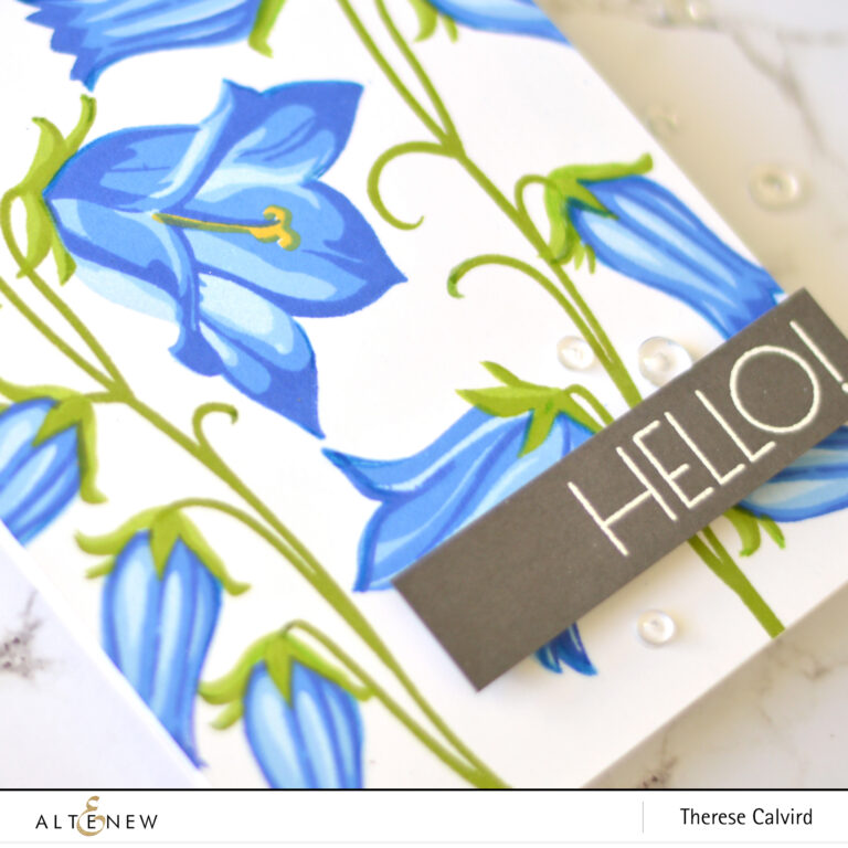 Altenew - BAF Bellflower - Geometric Flowers - Therese Calvird (card video) 1 copy
