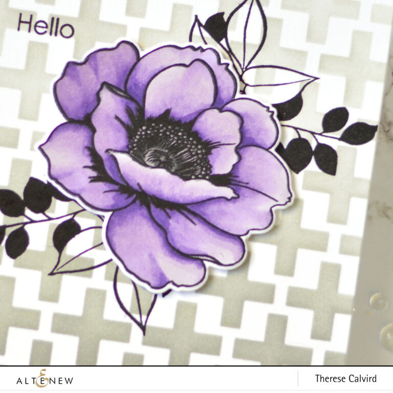 Altenew - On The Plus Side Stencil - Wallpaper Art - Therese Calvird (card) 1 copy