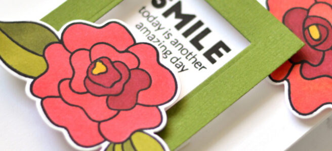 Altenew - Wavy Roses - Simply the Best - Halftone Squares - Therese Calvird (card) 1 copy