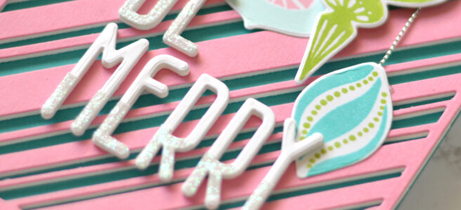 Altenew - Candy Cane Stripe - Tall Alpha - Brilliant Baubles - Therese Calvird (card video) 1 copy