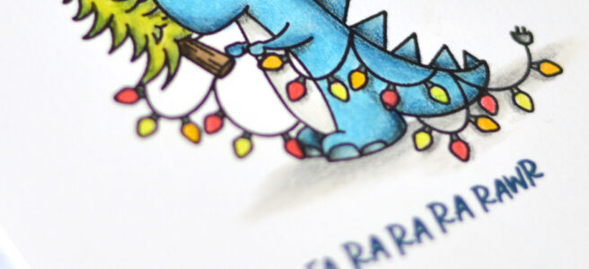 Lostinpaper - Ellen Hutson - Dinomite Christmas (card video) 1 copy