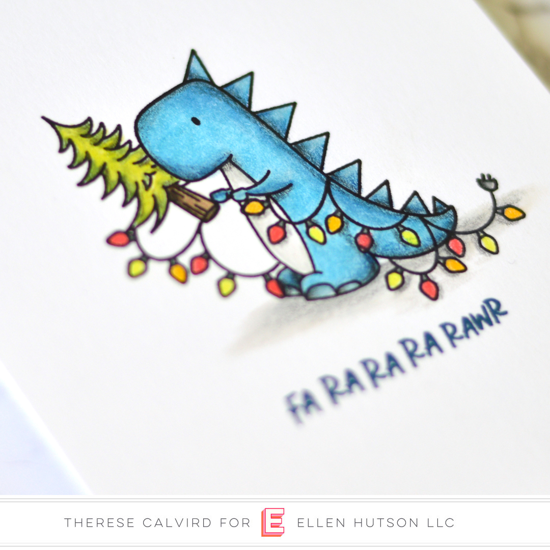 Lostinpaper - Ellen Hutson - Dinomite Christmas (card video) 1 copy