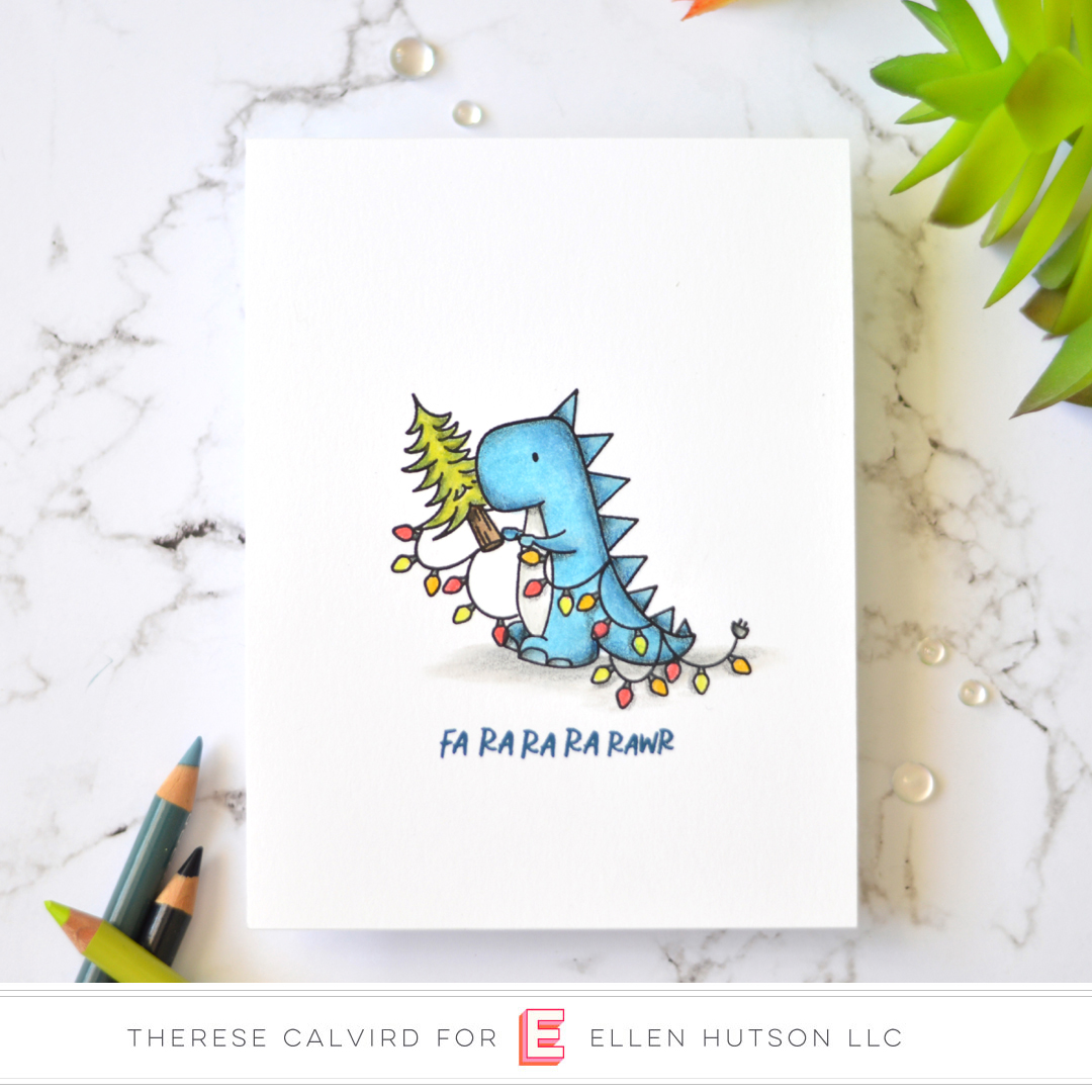 Lostinpaper - Ellen Hutson - Dinomite Christmas (card video) 1 copy