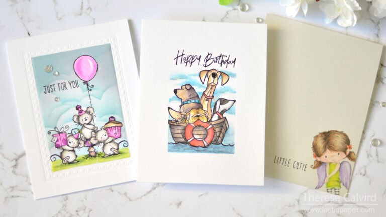 Penny Black Gimme 5 - One Layer Image Cards - Therese Calvird (card video) 1