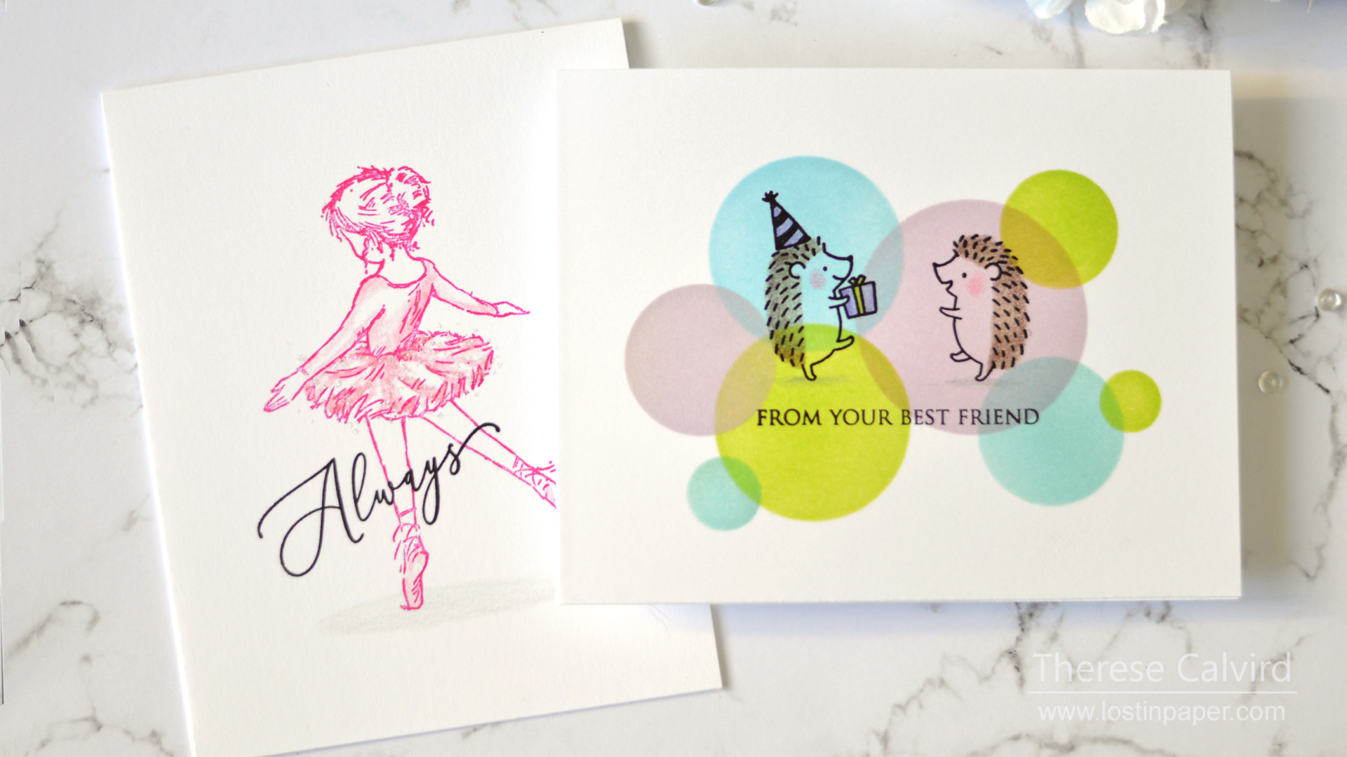 Penny Black Gimme 5 - One Layer Image Cards - Therese Calvird (card video) 1